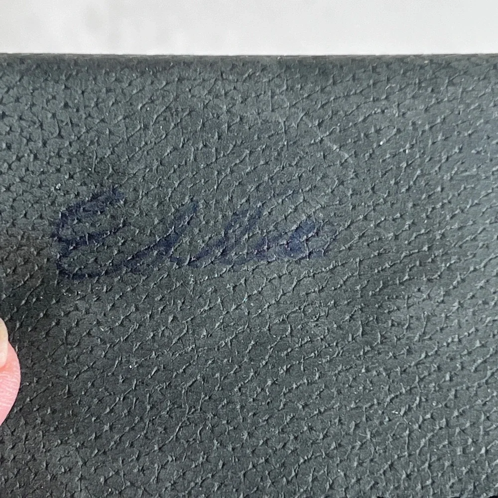 Handmade Black Leather Whipstitch Coin Purse Snap Wallet Eddie Personalization